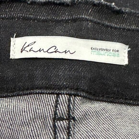 Kancan Black Frayed Cropped Jeans Women’s 14 - Picture 4 of 4